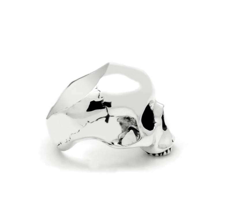 Bague tête de mort en argent